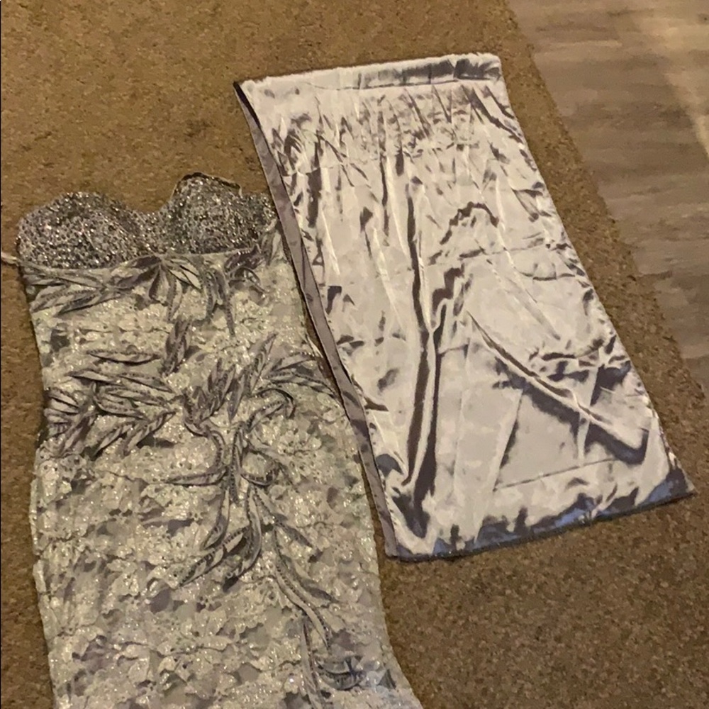 Silver dress / prom dress